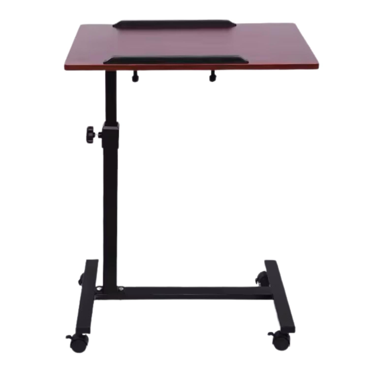 Homastti - Mesa Plegable Cama Enfermo Altura Ajustable Ruedas Cafe