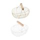 thumbnail image 3 of 2 Cestas De Frutas, Accesorios Para Fotos, Decoración Del Hogar, Mango De Madera, Blanco Y Beige, 3 of 5