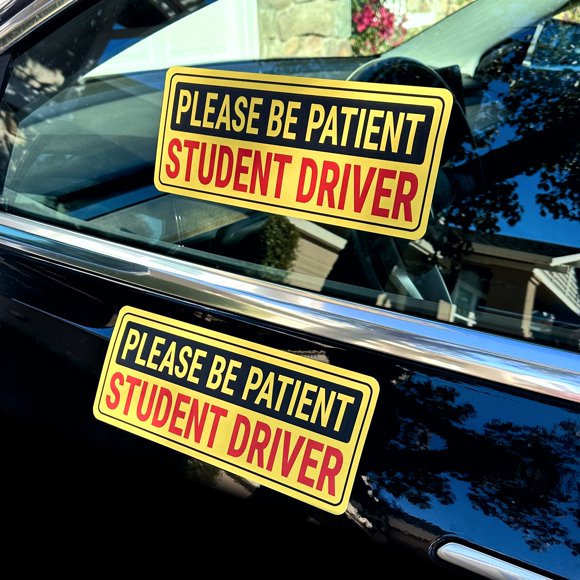 Pegatinas Stickios Student Driver, paquete de 2 unidades, vinilo extraíble