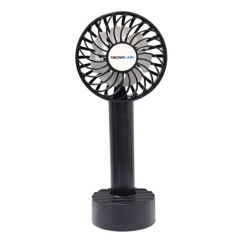 Ventilador Recargable Portátil Base Tecnolab Negro Tl671Bk