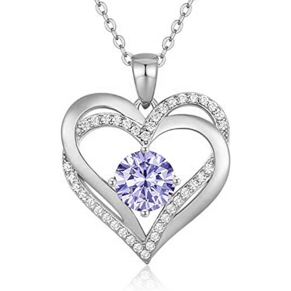 Colgante con piedra de nacimiento de zirconia
