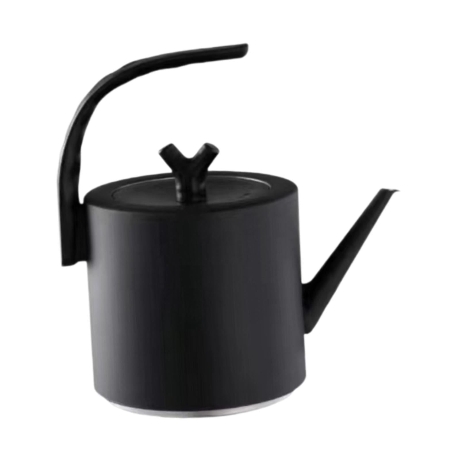 Magideal - Hervidor De Agua Hervidor De Agua Caliente Calentador De Té Vintage Tetera Cafetera Para Acampar Amantes Del Té Regalo Hervir Agua Caliente Cocina , Negro