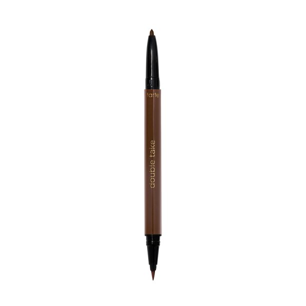Delineador de ojos para tarta, doble toma, marrón, impermeable, vegano, tamaño completo