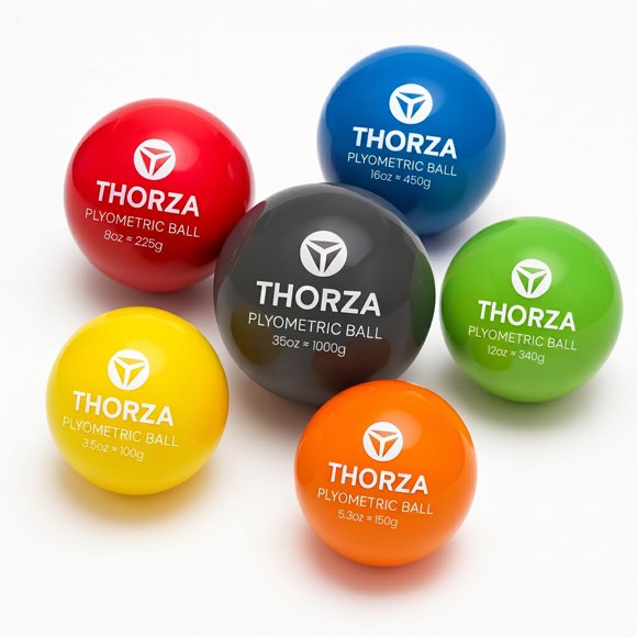 Juego de 6 Pelotas de Entrenamiento Thorza 100 g‑1000 g con Peso