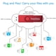 thumbnail image 5 of Memoria USB SamData SD101 de 128 GB USB 2.0 roja, 5 of 5