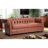 Sc Decohome - Sofa 3 Cuerpos Chester Luxe Caoba