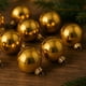 thumbnail image 2 of 10 Bambalinas Navideñas Dorado 5cm Adorno Decoración Esferas, 2 of 3
