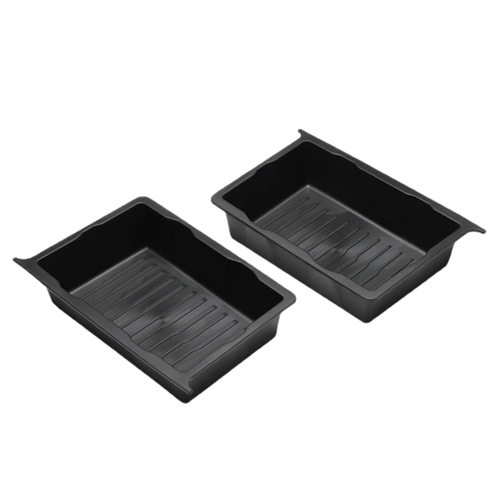 Ioensy - 2 Piezas Debajo Del Asiento Caja De Almacenamiento Accesorios Organizadores Para Tesla Model Y