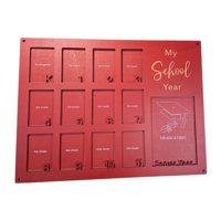 Magideal - Años Escolares Marco De La Imagen Foto De Pared Collage Múltiple Apertura 13 Fotos Marco De Foturación De Acomación Del Cologo De Madera Para Estudio Rojo