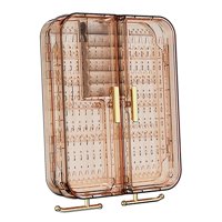 Magideal - Organizador De Soporte De Joyería, Colgador De Joyería, Almacenamiento Montado En La Pared, Joyero A Prueba De Polvo, Armario De Joyería Para Collares Marrón