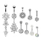 thumbnail image 1 of 9 Uds. Anillos Para El Ombligo Anillos Para El Ombligo Joyería Piercing Con Barras De Cristal Para El Ombligo, 1 of 4