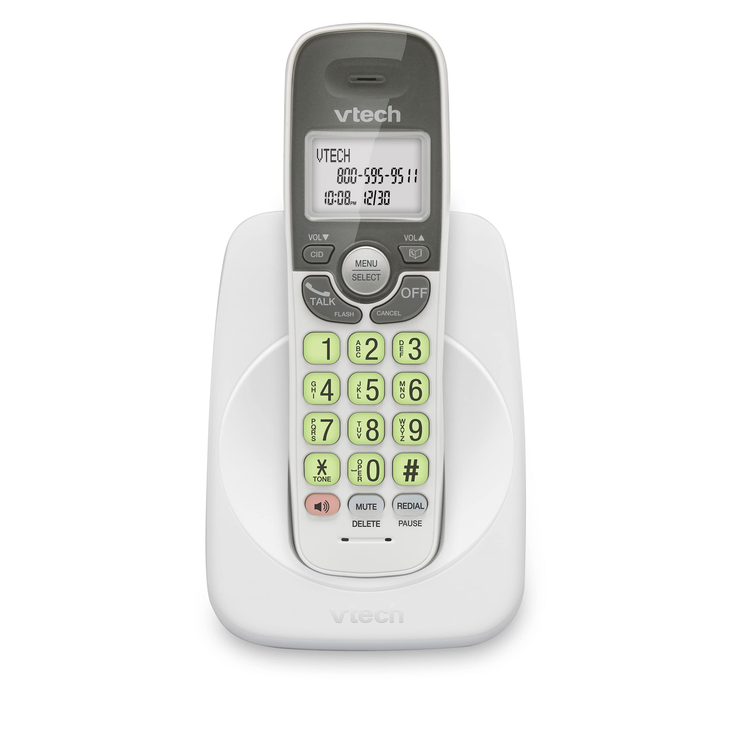 Vtech Teléfono Inalámbrico Vg131 Dect 6.0 Bluetooth Blanco Gris
