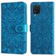 thumbnail image 1 of Funda tipo cartera FOXDOCK para Samsung Galaxy A12 , diseño girasol en relieve, cuero PU, cierre magnético, soporte y tarjetero, 1 of 5