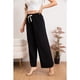 thumbnail image 3 of Pantalón Mujer Casual Recto Algodón Tipo Lino Tiro Alto 7003, 3 of 3