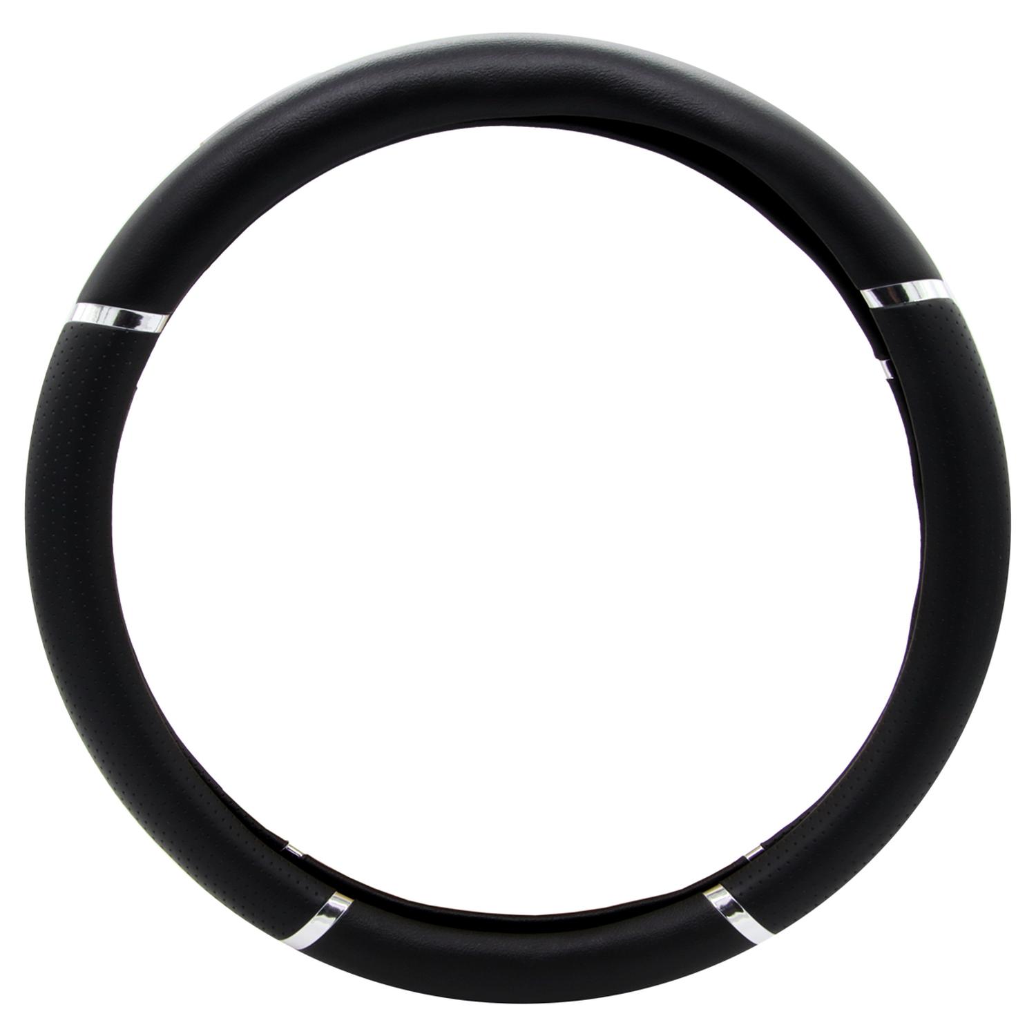 Route Cinco - Cubre Volante Auto Universal Negras Y Plateadas