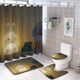 thumbnail image 1 of MIFFY-theme 4-Piece Shower Curtain Set with Rugs, Waterproof Bathroom Decor Set Includes Bath Mat, U-Shaped Rug, Toilet Lid Cover and Curtain with Hooks, 1 of 6