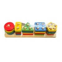 Genérico - Juego Encaje Y Dificultad Madera Didáctico Bloques Madera 5