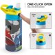 thumbnail image 4 of Jorge Encoge Botella de Agua con Tapa Pop Top de Un Toque, Acero Inoxidable, a Prueba de Fugas, para Deportes, Botella Infantil azul 12 oz, 4 of 6