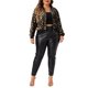 thumbnail image 2 of Agnes Orinda Chaquetas de Lentejuelas para Halloween de Talla Grande para Mujeres, Manga Larga, Fiesta, Bomber Recortada 1X Champán, 2 of 6
