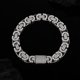 thumbnail image 3 of Pulsera de Moissanita de 11 Mm de Ancho para Hombre Pulseras de Plata Esterlina S925 Cadena Color D Claridad VVS1 Pulsera de Diamante para Hombre Eslabón 6-7.5 Pulgadas, 3 of 8