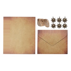 Bothyi - 6 Piezas Papelería Y Sobres Carta Con Cuerda Para Invitaciones Sol