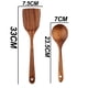 thumbnail image 2 of Utensilios de cocina de madera de teca para cocinar, antiadherentes, naturales y saludables, juego de 2 piezas, 2 of 5