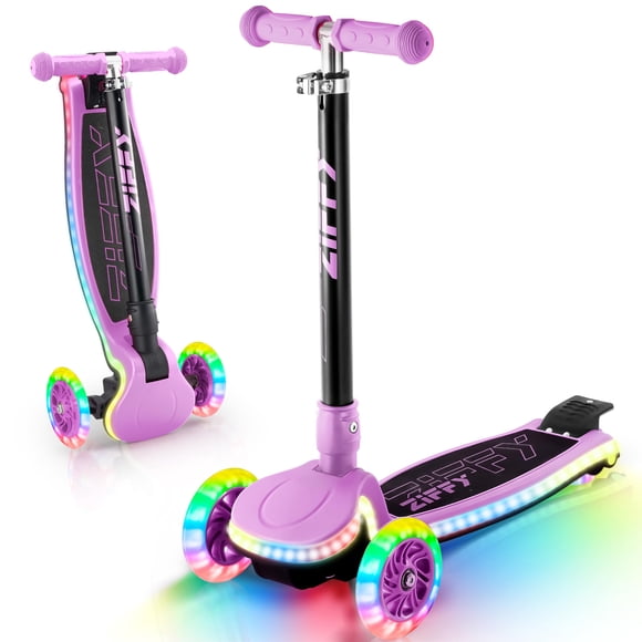 Patinete infantil ZIFFY JOVA ZIFFY con ruedas con iluminación LED, color morado