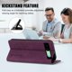 thumbnail image 3 of Funda Billetera para Google Pixel 8A Imán y Resistente Morado, 3 of 6