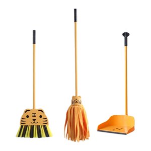 Bothyi - Mini Escoba Con Recogedor Para Niños, Juego De Simulación, Pequeño Ayudante De Limpieza, Juego De 3 Piezas