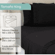 thumbnail image 3 of Sabanas casatua hotel funda almohada king color negro, 3 of 3