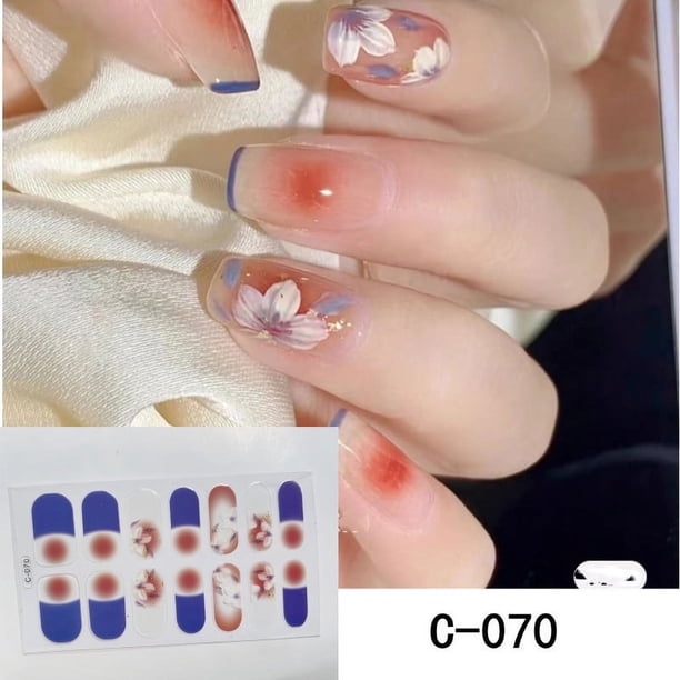 Self-Adhesive Spring and Summer Nail Polish Stickers - Full Wrap Manicure Decal Strips for Women and Girls - DIY Nail Art Kit for Easy and Stylish Nail Designs