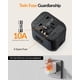thumbnail image 4 of Adaptador de viaje universal SooPii 7 en 1 con puertos USB C/A negro, 4 of 9
