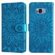 thumbnail image 3 of Funda tipo cartera FOXDOCK para Samsung Galaxy S8 Plus , diseño girasol en relieve, cuero PU, cierre magnético, soporte y tarjetero, 3 of 5
