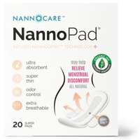 Almohadilla Sanitaria Nannopad De Algodón Superorgánico, 1 Paquete (20 Almohadillas)
