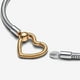 thumbnail image 3 of Pulsera Pandora Moments Cadena Serpiente Cierre Corazón Oro y Plata 7.5 Inch, 3 of 4