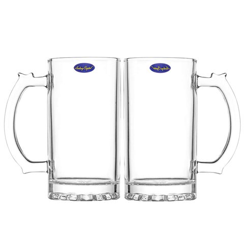 Set De 2 Jarras De Cerveza Amlong Crystal De 473 Ml Sin