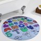 thumbnail image 5 of Alphabet Lore / Leyenda del Alfabeto Alfombra Redonda de Felpa Coral, Antideslizante, No Desprende Pelusas, Lavable y Duradera para Salón, Dormitorio y Habitación de Niños 60cm, 5 of 6