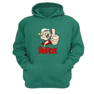 Genérico - Polerón Canguro Popeye Verde Aguamarina Talla Xl Unisex