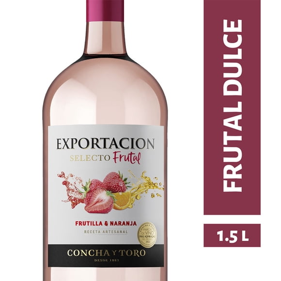 Cóctel de Vino Frutal Frutilla y Naranja Botellón, 1500 ml