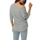 thumbnail image 3 of INSPIRE CHIC Suéter Ligero Casual Suelto de Manga Larga con Cuello en V de Punto de Waffle para Mujer S Gris, 3 of 6