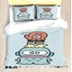 thumbnail image 2 of Hangyodon Quilt Duvet for Children Cute Cartoon 100% Polyester 3-Piece Set Cover Skin-Friendly Breathable Bedding, 2 of 5