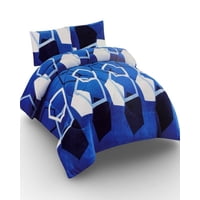 Kang Da - Cubrecama Con Chiporro Invierno 2 Plazas Azul