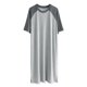 thumbnail image 5 of INSPIRE CHIC Camisón para Hombre de Manga Corta Raglán Cómodo y Suave para Dormir L Gris, 5 of 7