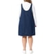 thumbnail image 3 of Vestido de Mezclilla con Tirantes Ajustables sin Mangas para Mujer de Talla Grande de Agnes Orinda, Estilo Casual en Línea A con Bolsillos 2X Azul Oscuro, 3 of 6
