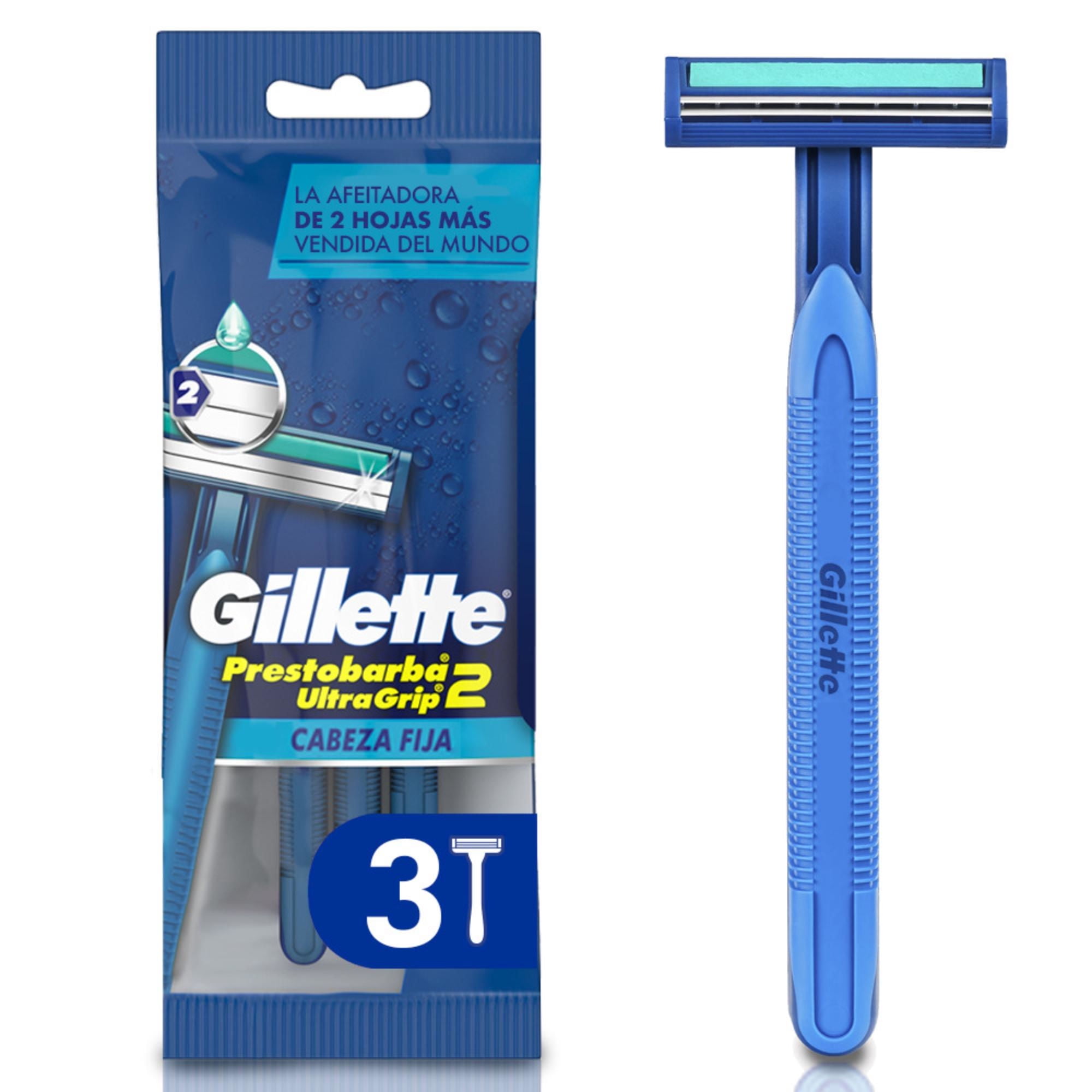 Máquina Afeitar Prestobarba Ultragrip2 Con Cabeza Fija 3 Un Gillette
