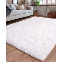 Teng Fei - Alfombra Living Dormitorio Suave 180 X 200 Cm Blanco