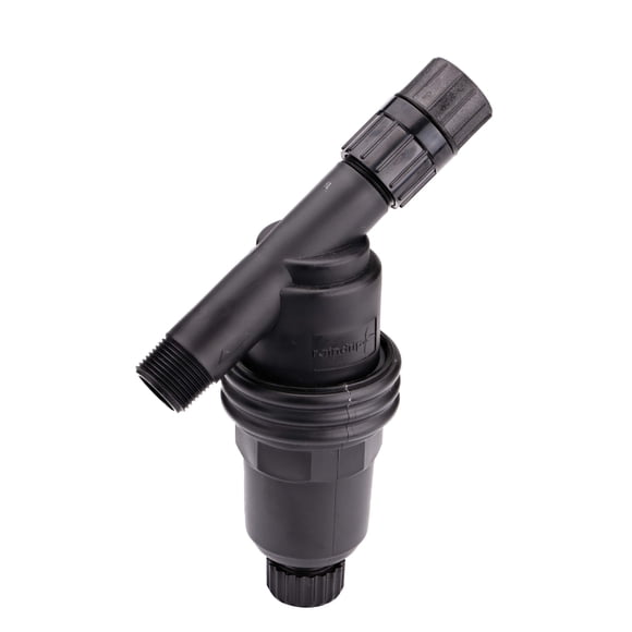 Filtro Raindrip R605DT MPT de 3/4 pulgadas para riego por goteo, color negro