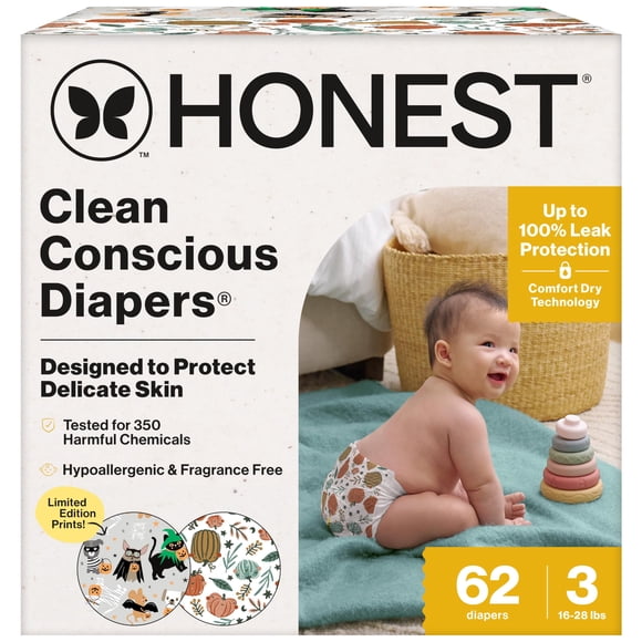Pañales The Honest Company Clean Conscious Talla 3 62 unidades