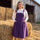 thumbnail image 2 of Agnes Orinda Disfraces de Halloween para Mujeres Tallas Grandes Vestido Pichi de Pana con Pliegues en Línea A con Bolsillos y Tirantes Ajustables 3X Púrpura Oscuro, 2 of 8