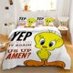 thumbnail image 1 of 3pcs Bedding setbedding cushion cover TweetyBird Bedding set lightweight, 1 of 1